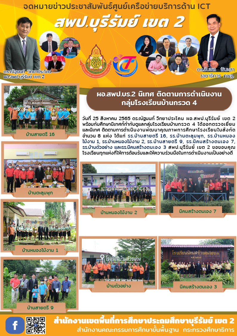 25.8.65 ออกรร. บ้านกรวด 4 8โรง
