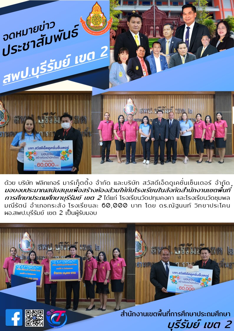 24.2.66 มอบเงินจาก ร้านสวัสดี