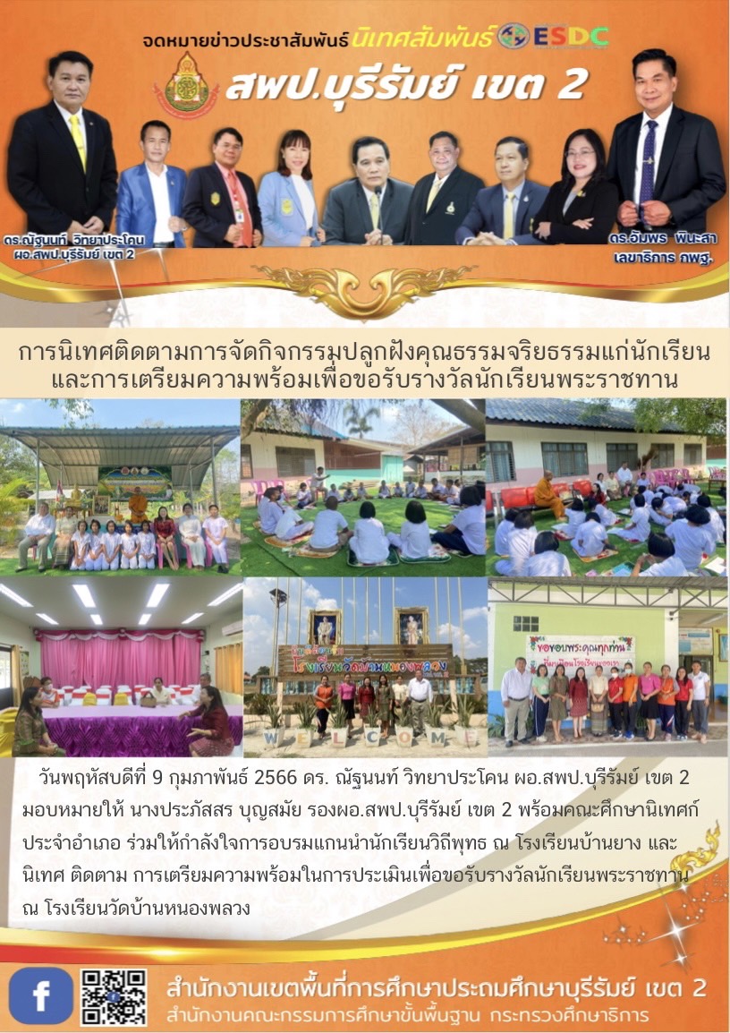 9.2.66 รองประภัสสร นิเทศติดตามอบรมวิถีพุทธ
