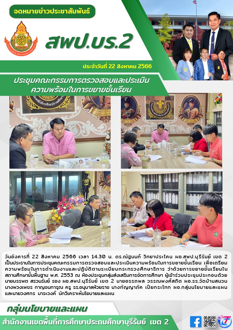22.8.66 ประชุมคกก.ขยายชั้นเรียน
