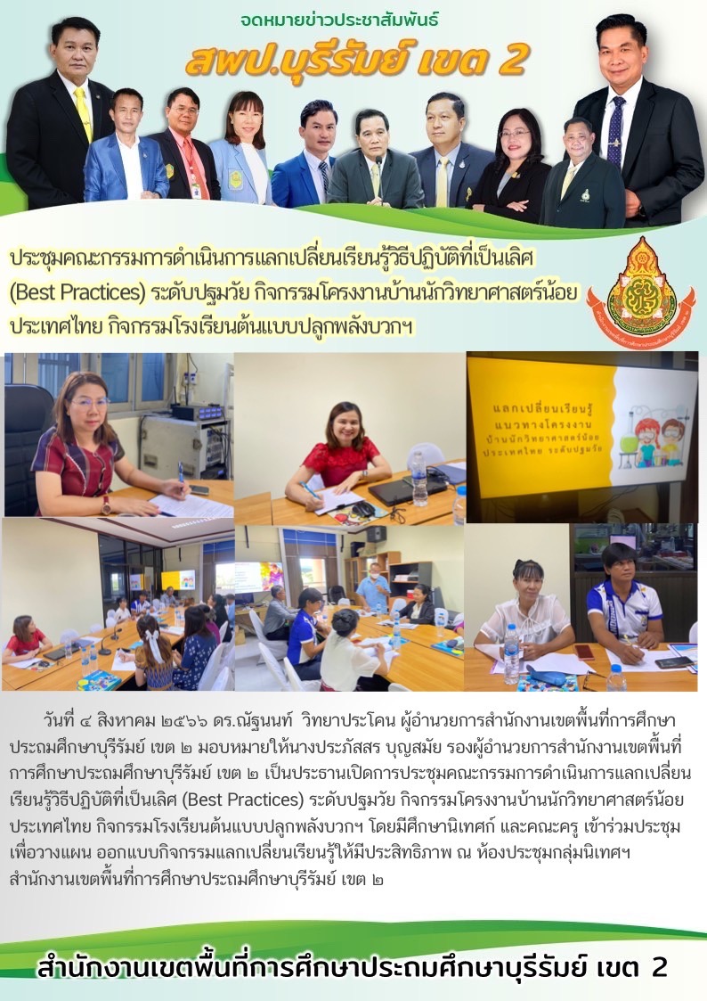 4.8.66 รองประภัสสร ประชุม คกก.บ้านวิทย์น้อย